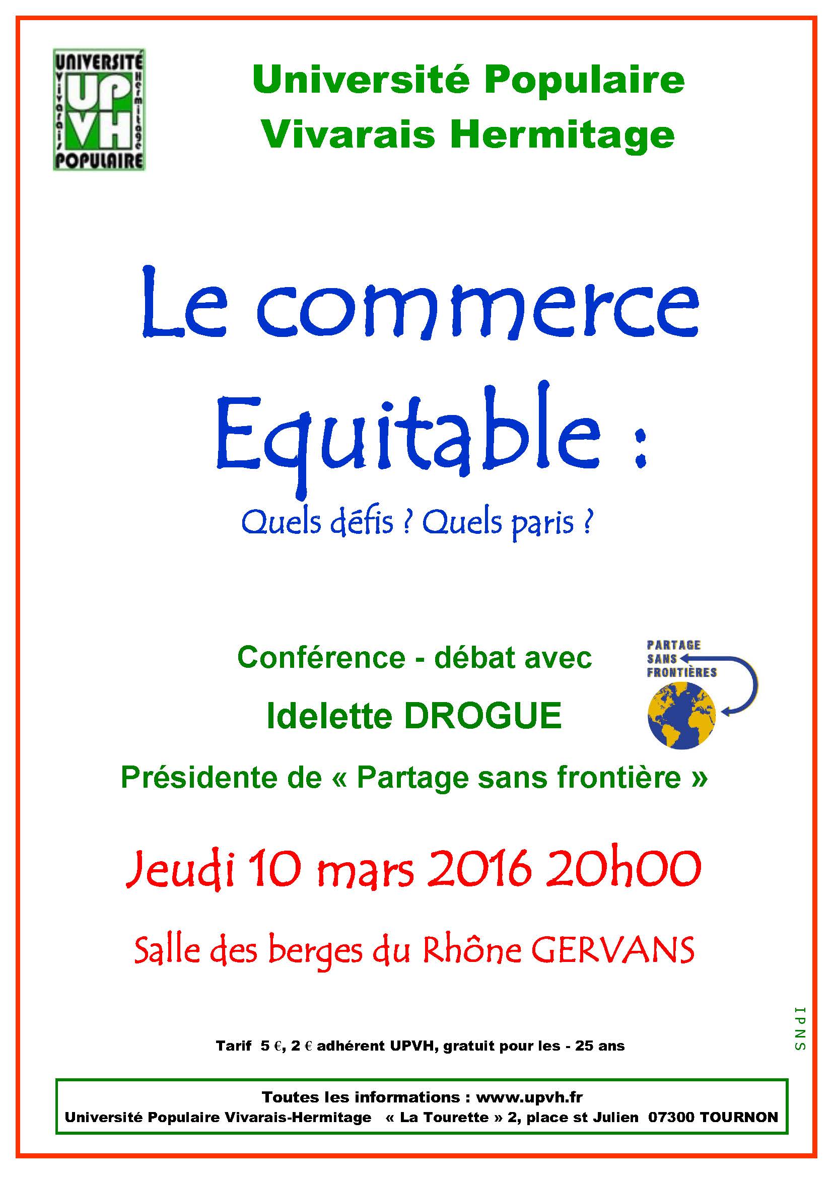 Conférence : « Quid du commerce équitable? »