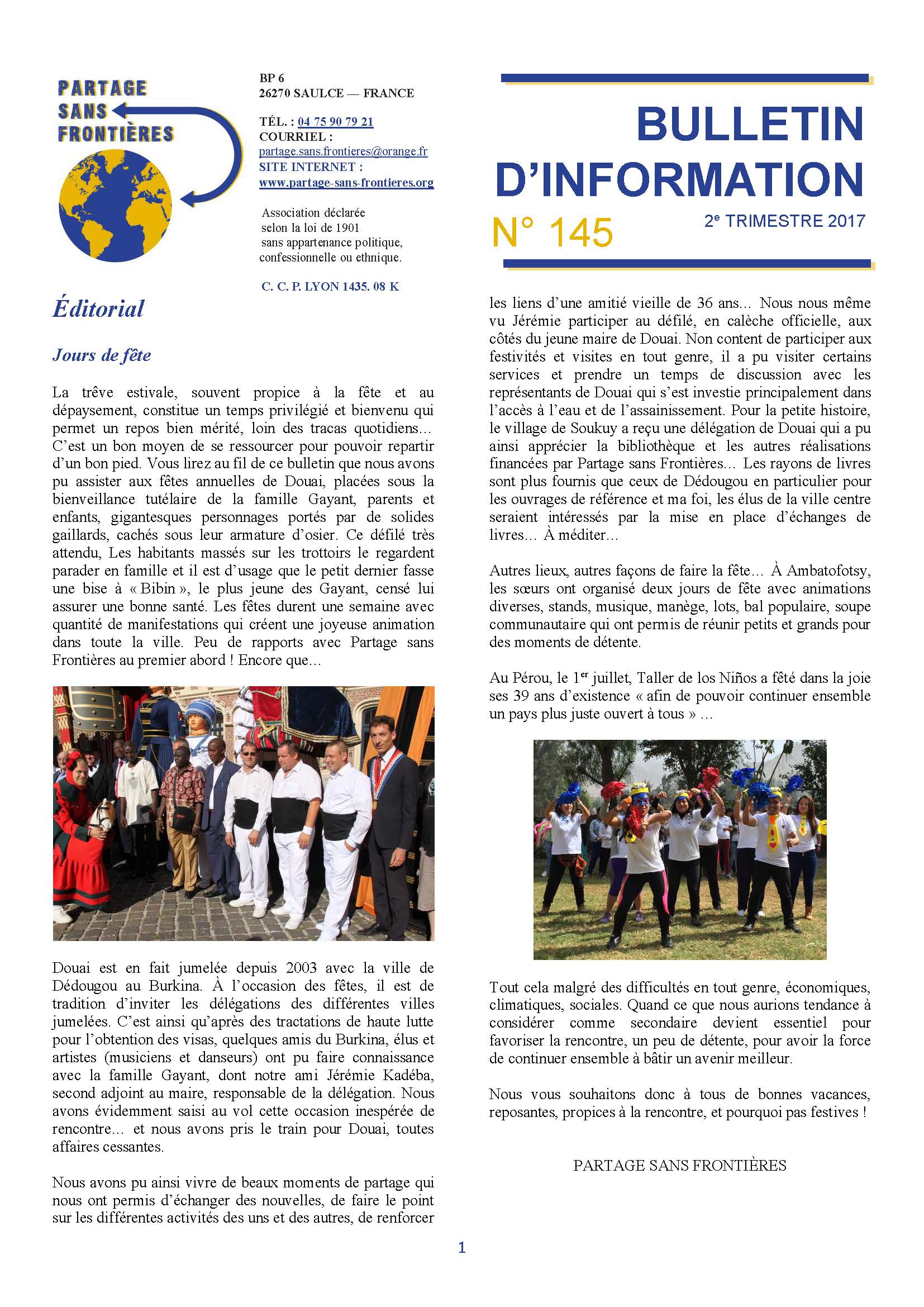 Le bulletin 145 est paru