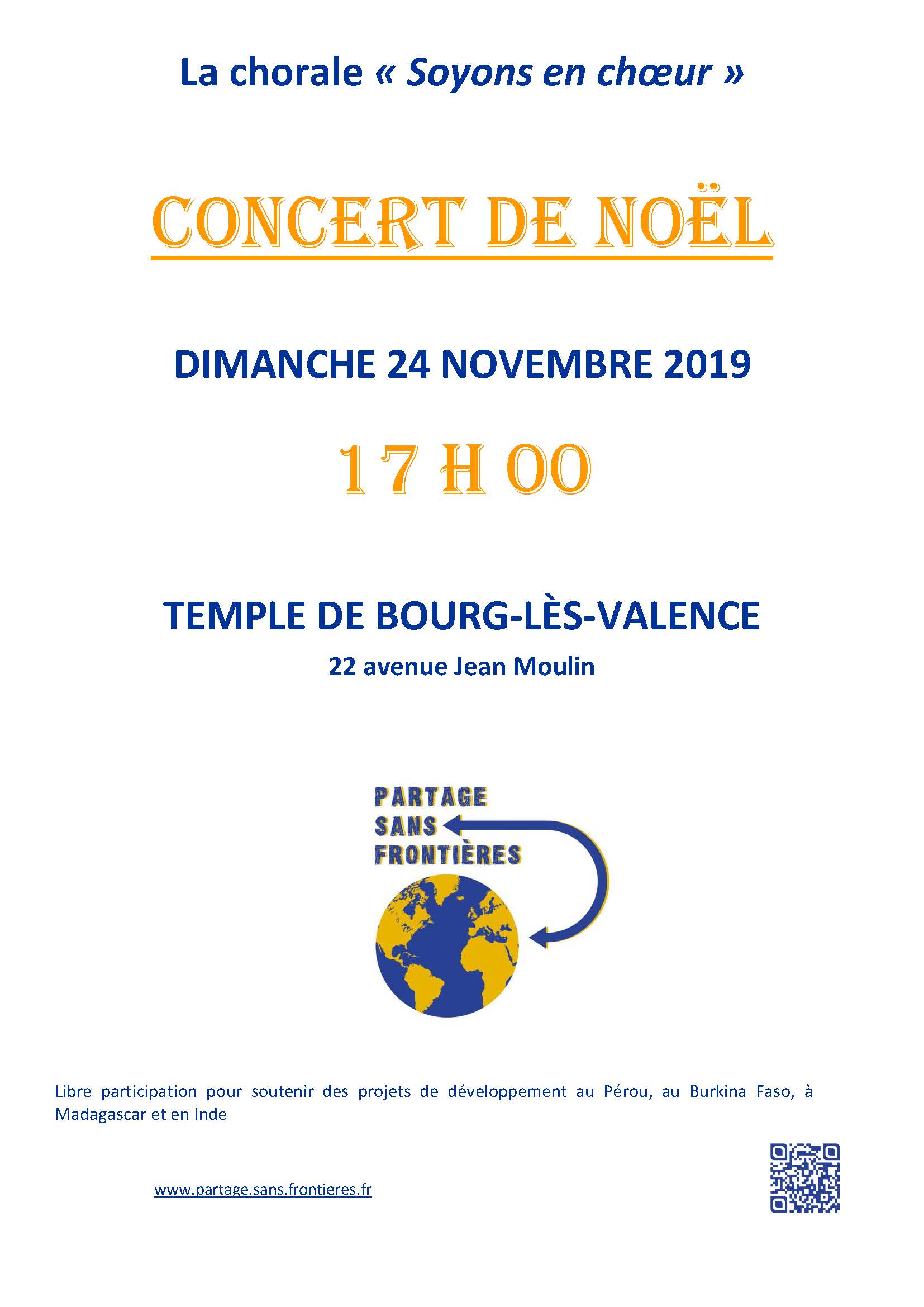Concert choral le 24 novembre 2019 à Bourg-lès-Valence