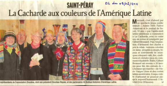 10 ème édition semaine « Histoires d’Amérique latine » de Saint-Péray en ardèche avec l’association Ayllu et Partage sans Frontières – la presse
