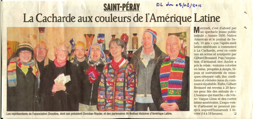 10 ème édition semaine « Histoires d’Amérique latine » de Saint-Péray en ardèche avec l’association Ayllu et Partage sans Frontières – la presse