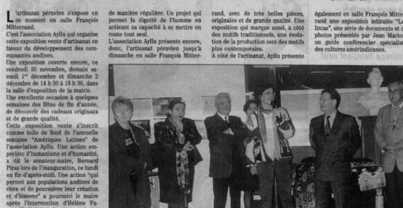 Semaine Amérique latine de Bourg les Valence en 2001, organisée par Ayllu et Partage sans Frontières