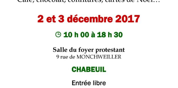 Marché de Noël solidaire 2017 de Chabeuil