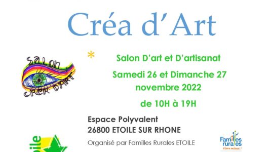 Participation au salon Créa d’Art d’Etoile-sur-Rhône