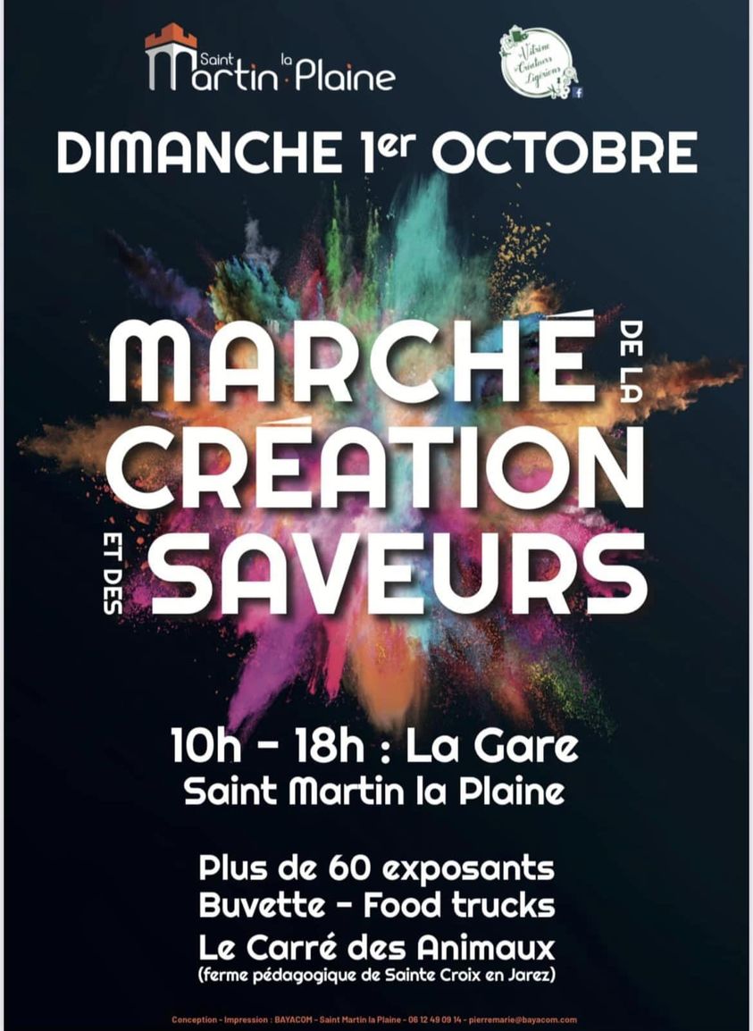 Marché de la création et des saveurs de Saint-Martin-la-Plaine