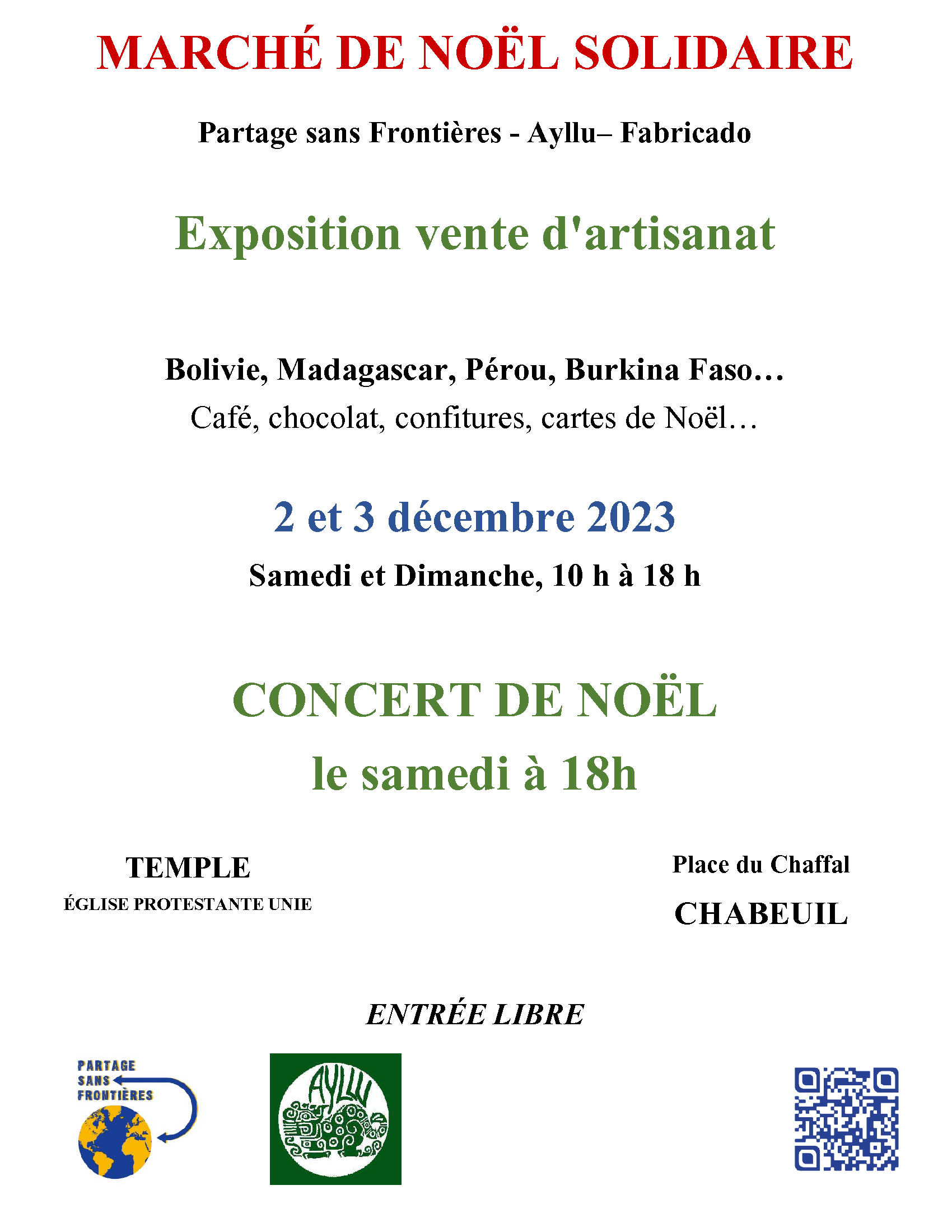 Marché de Noël solidaire de Chabeuil 2023