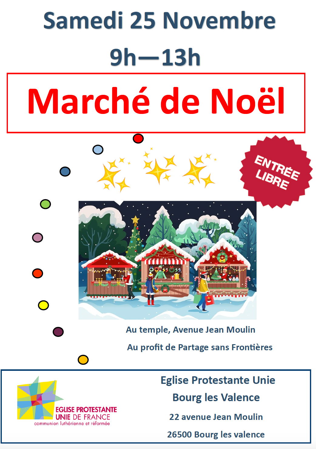 Marché de Noël dans la paroisse protestante unie de Bourg-lès-Valence