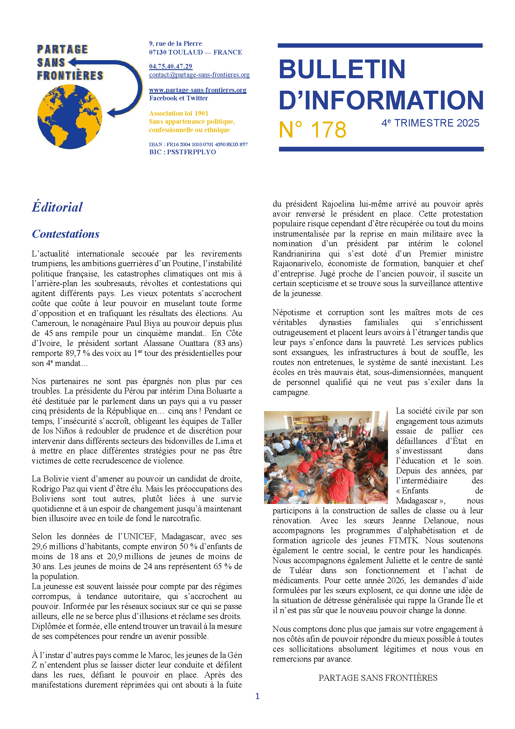 Le bulletin 178 du 4eme trimestre 2025 est sorti